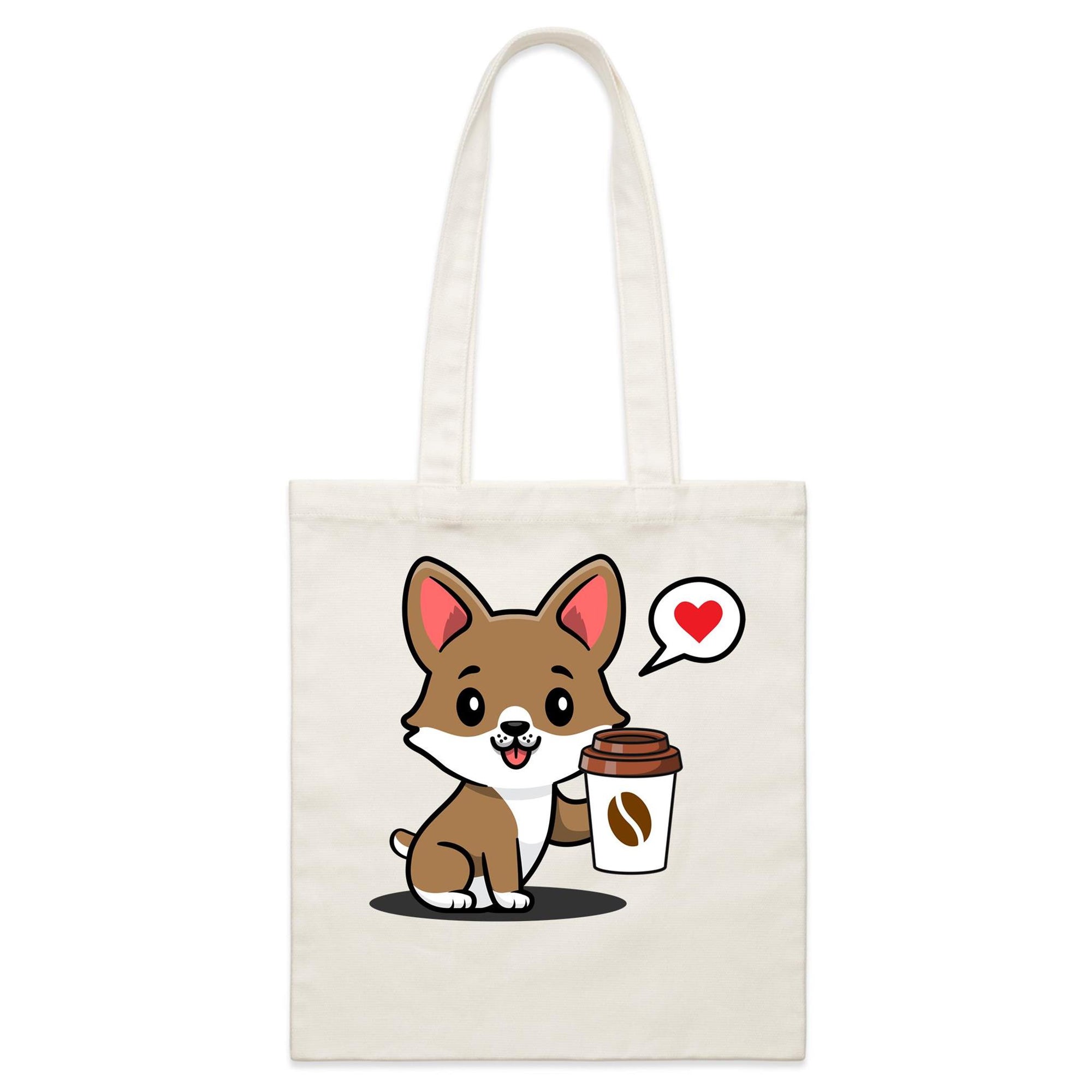 Coffee Dog Love Tote Bag